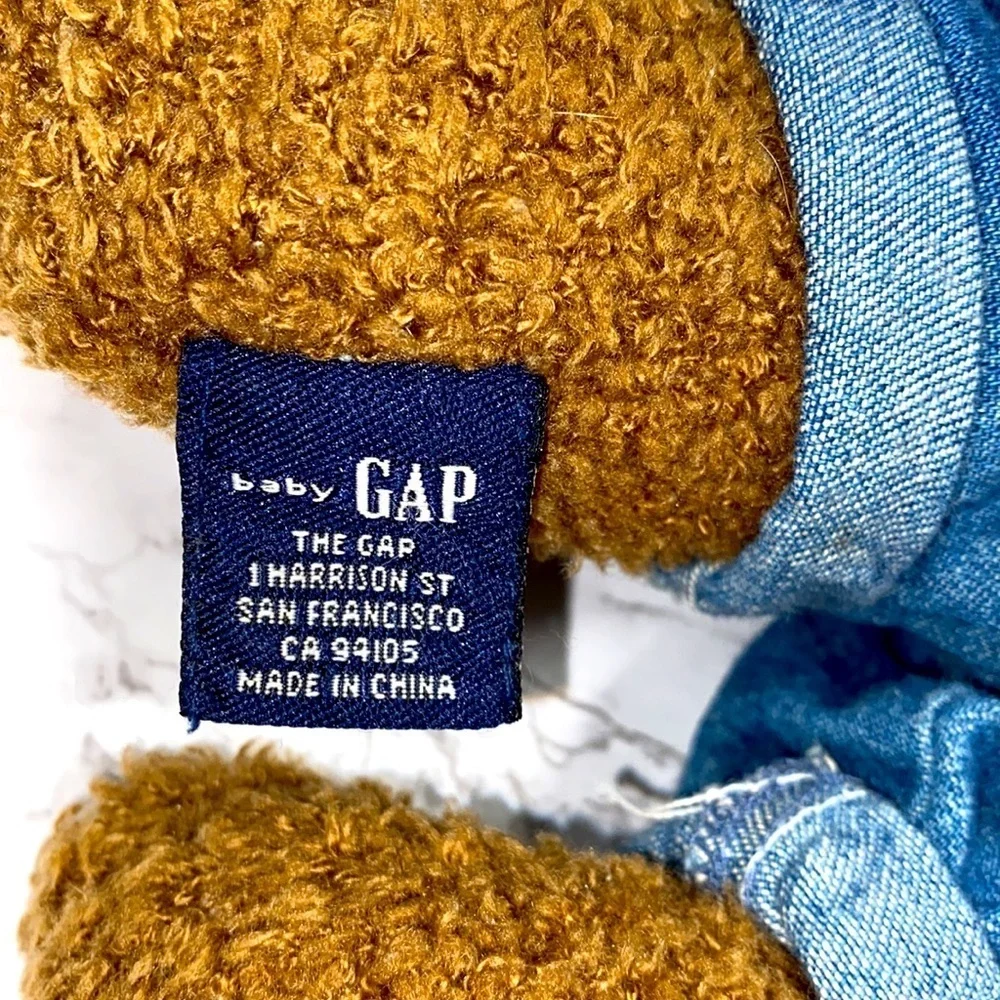 Classic Baby Gap Teddy Bear Plush Denim Overalls 14
